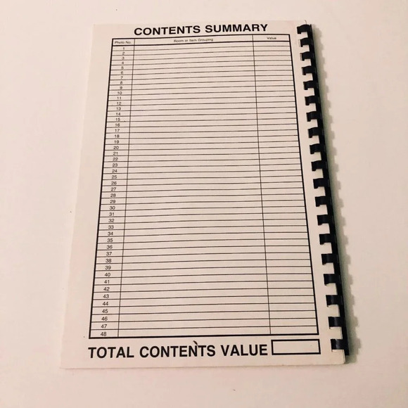 Vtg The Home Photo Inventory Record Book Log Insurance Ledger Bookkeeping - Picture 14 of 15